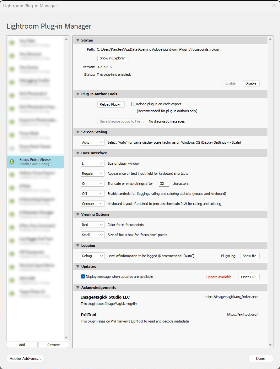 Plugin Options